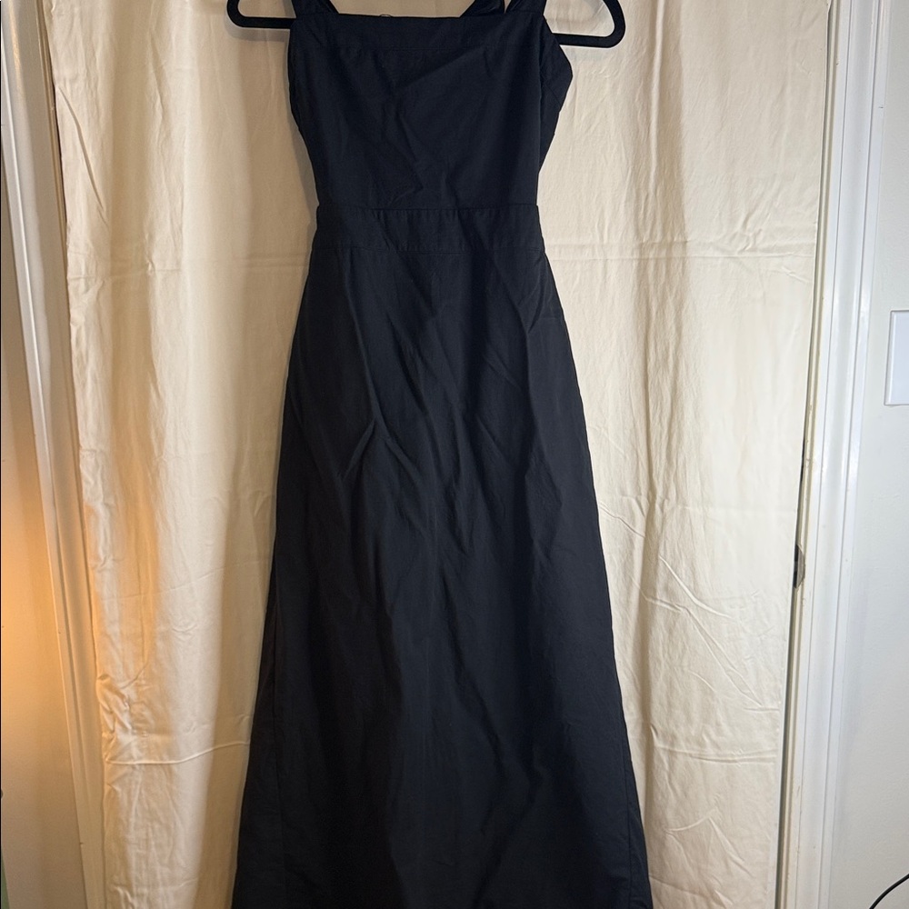 Black Maxi Dress with Square Neck